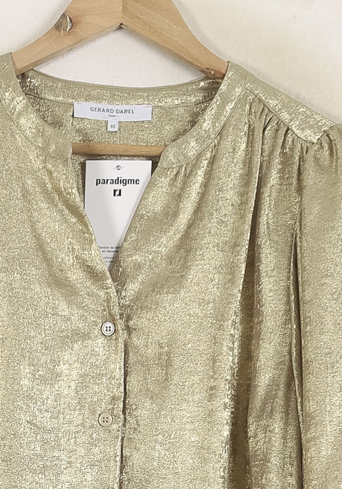 Blouse Dorée - Taille L/40 de la marque Gerard Darel | PARAD81386 - Vendu par Paradigme - Image 3