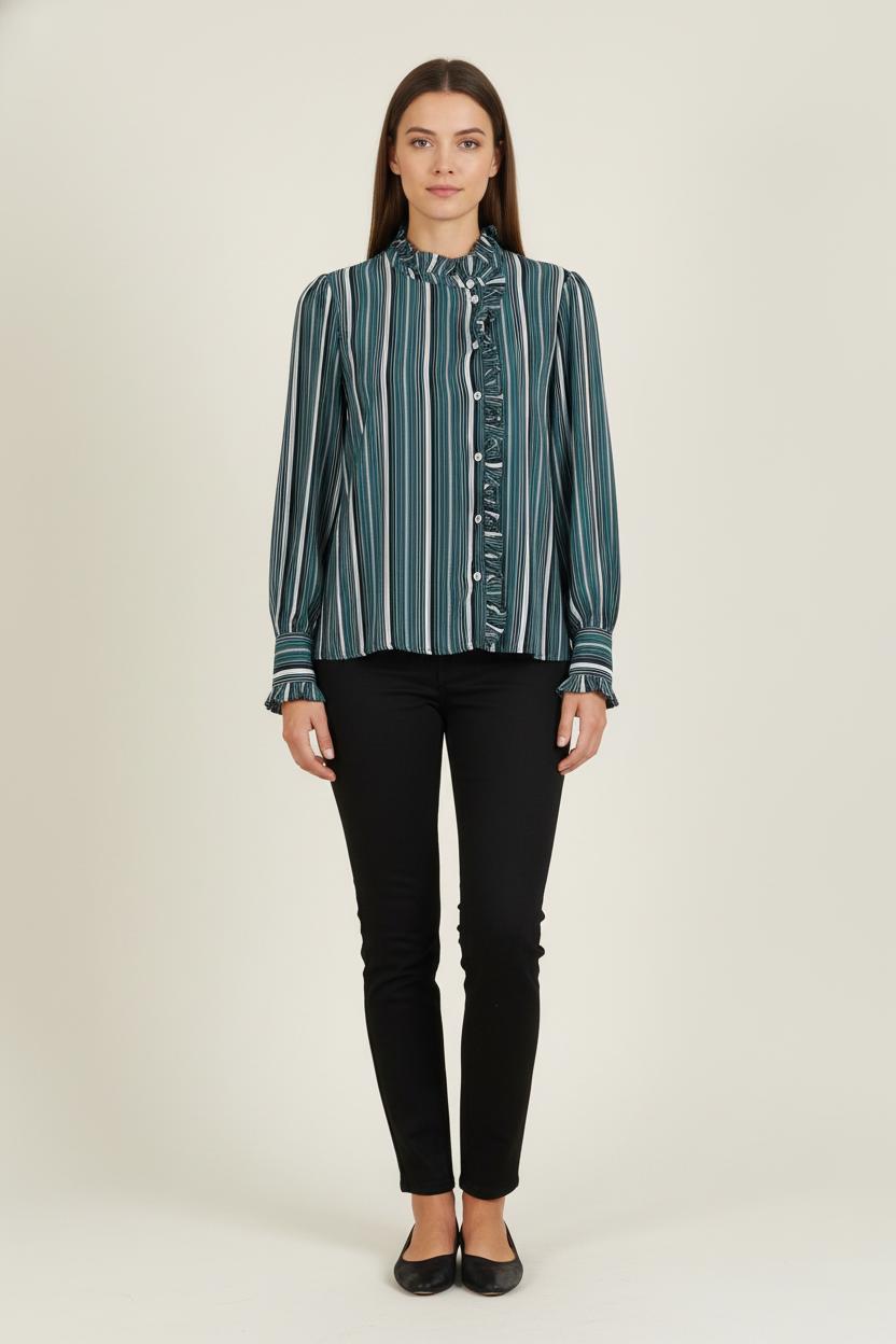 Blouse Rayée Multicolore - Taille L/40 de la marque La Fée Maraboutée | PARAD81389 - Vendu par Paradigme - Image 1