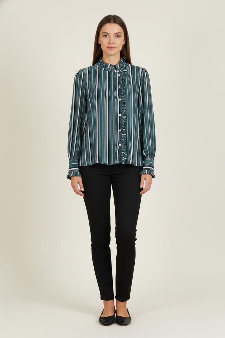 Blouse Rayée Multicolore - Taille L/40 de la marque La Fée Maraboutée | PARAD81389 - Vendu par Paradigme - Image 1