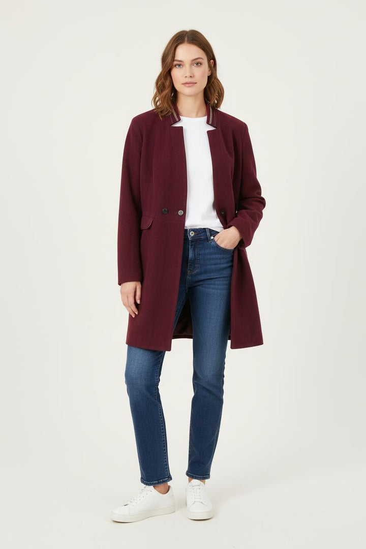 Manteau Bordeaux - Taille L/40 de la marque One Step | PARAD81411 - Vendu par Paradigme - Image 1