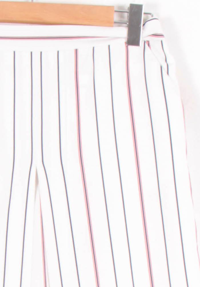 Jupe Midi Blanche à Rayures Bleues et Rouges - Taille XL/42 de la marque La Redoute Collections | PARAD81415 - Vendu par Paradigme - Image 3