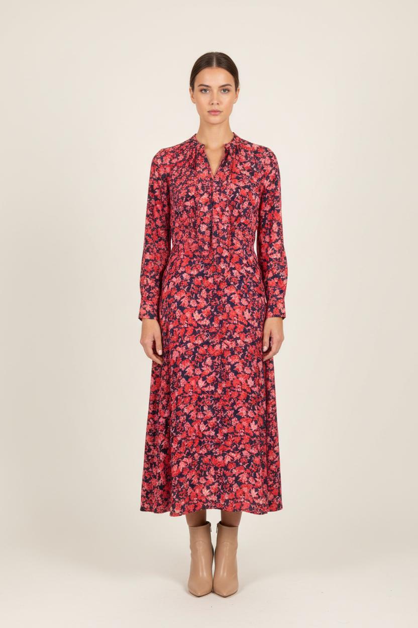 Robe Longue Rouge et Bleue - Taille S/36 de la marque La Fée Maraboutée | PARAD81420 - Vendu par Paradigme - Image 1