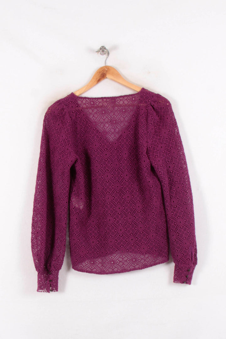 Blouse Violet - Taille M/38 de la marque Sézane | PARAD81426 - Vendu par Paradigme - Image 4