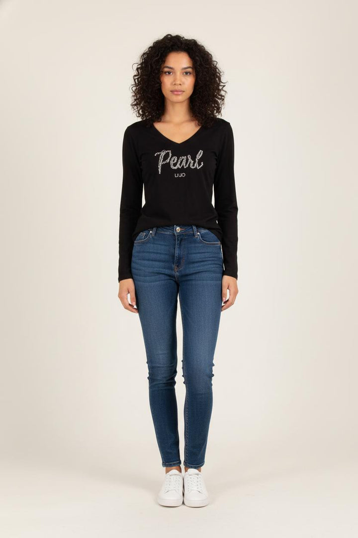 Tee-shirt Manches Longues Noir - Taille S/36 de la marque Liu Jo | PARAD81434 - Vendu par Paradigme - Image 1