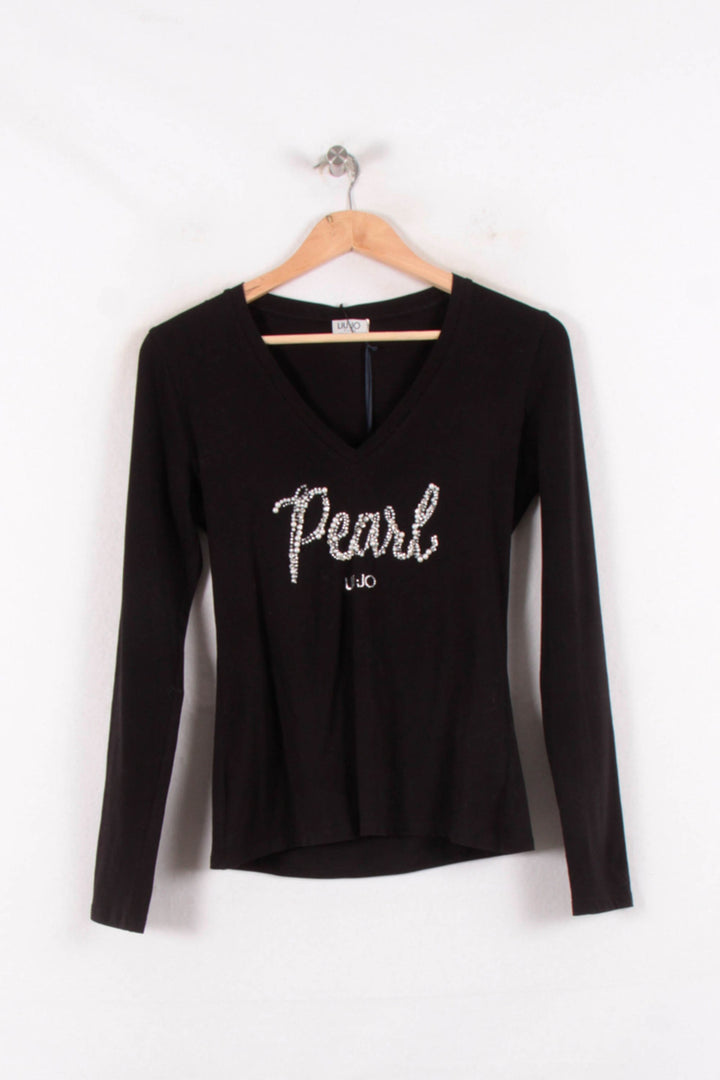 Tee-shirt Manches Longues Noir - Taille S/36 de la marque Liu Jo | PARAD81434 - Vendu par Paradigme - Image 2