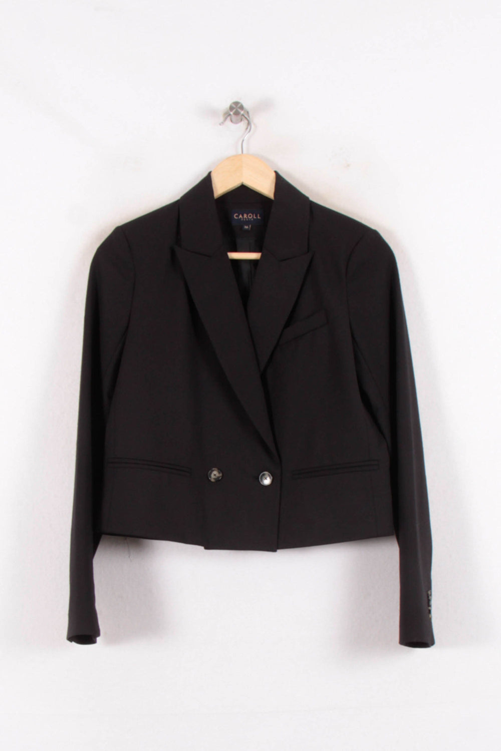 Blazer Noir - Taille S/36 de la marque Caroll | PARAD81440 - Vendu par Paradigme - Image 2