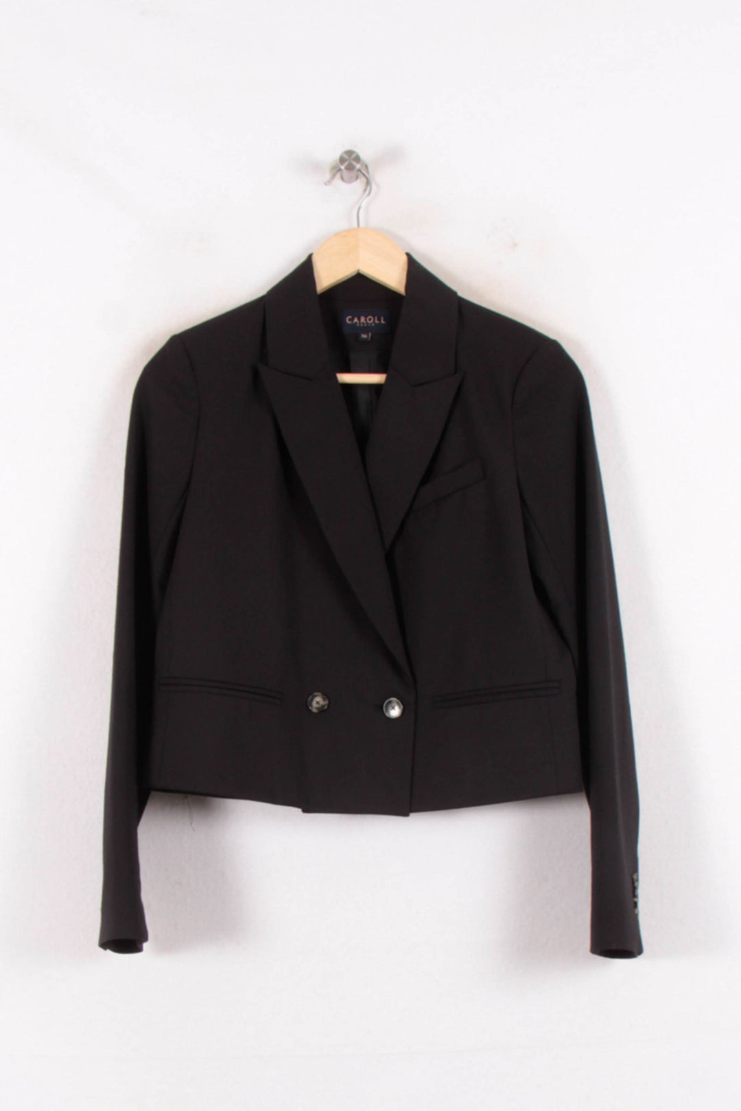 Blazer Noir - Taille S/36 de la marque Caroll | PARAD81440 - Vendu par Paradigme - Image 2