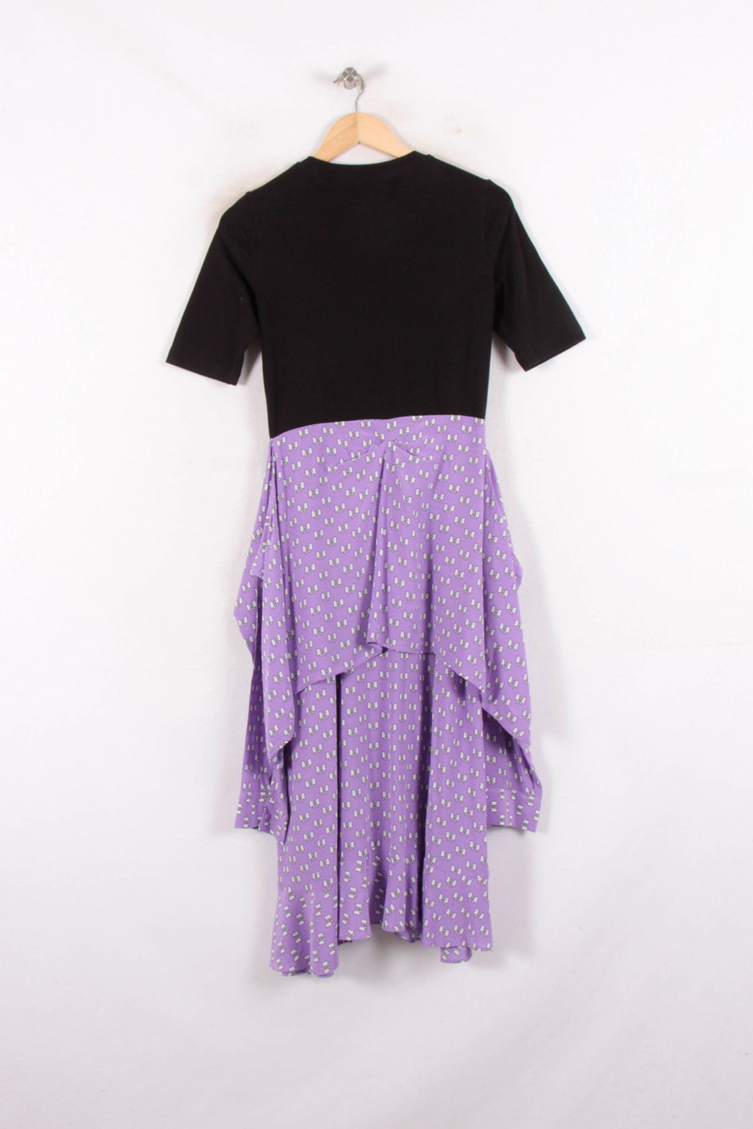 Robe Midi Noire et Violette - Taille L/40 de la marque Maje | PARAD81443 - Vendu par Paradigme - Image 4