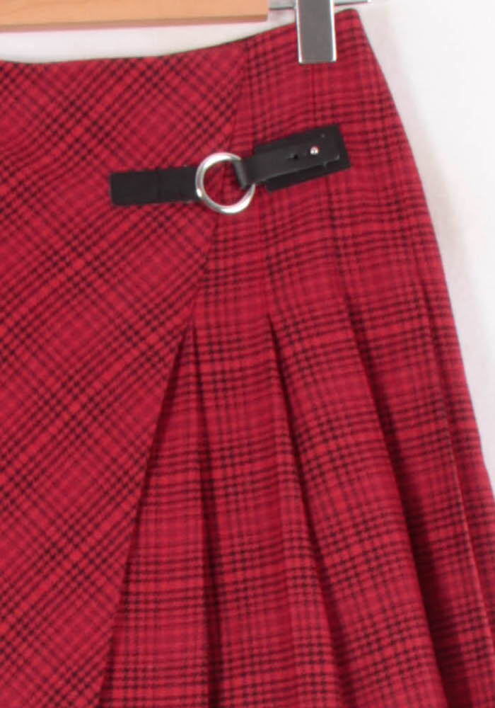 Jupe Plissée Rouge - Taille XS/34 de la marque Caroll | PARAD81454 - Vendu par Paradigme - Image 3