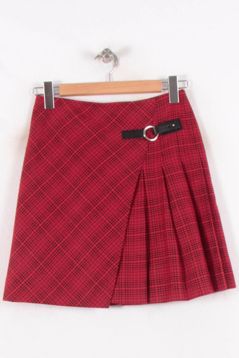 Jupe Plissée Rouge - Taille XS/34 de la marque Caroll | PARAD81454 - Vendu par Paradigme - Image 2