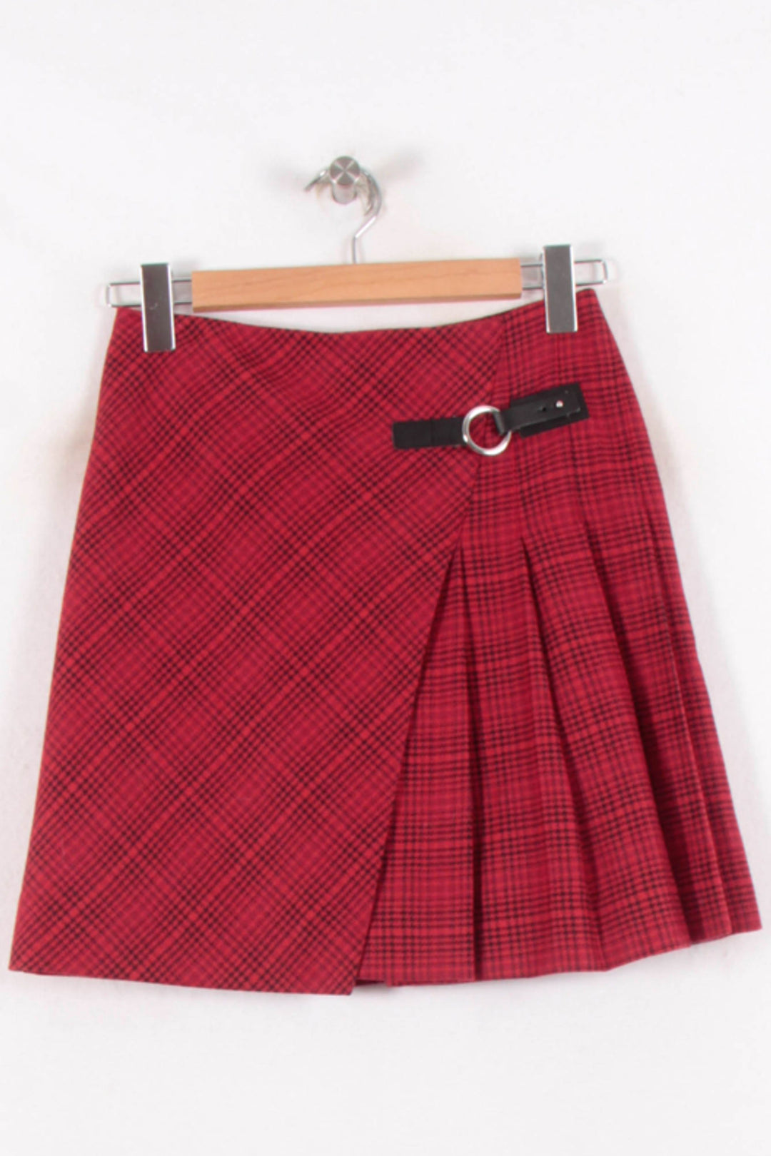 Jupe Plissée Rouge - Taille XS/34 de la marque Caroll | PARAD81454 - Vendu par Paradigme - Image 2