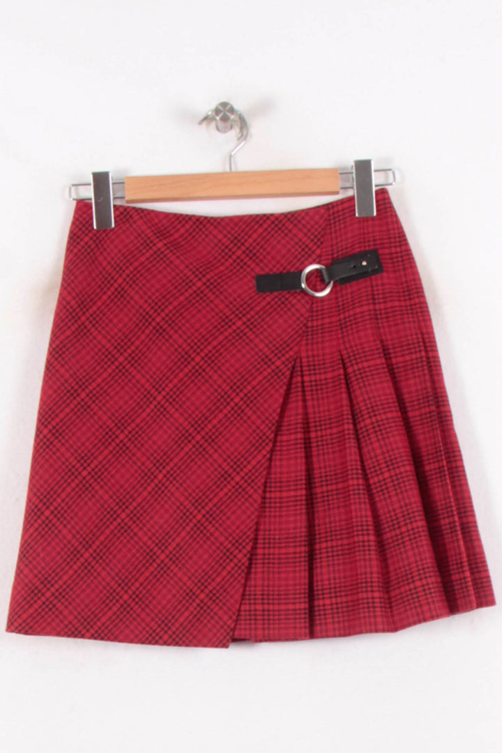 Jupe Plissée Rouge - Taille XS/34 de la marque Caroll | PARAD81454 - Vendu par Paradigme - Image 2