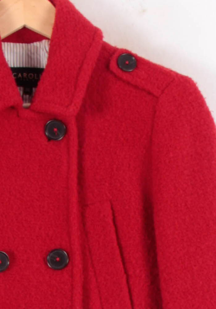 Cabans Rouge - Taille S/36 de la marque Caroll | PARAD81455 - Vendu par Paradigme - Image 3