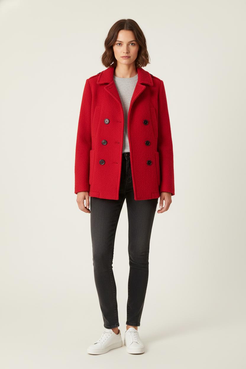 Cabans Rouge - Taille S/36 de la marque Caroll | PARAD81455 - Vendu par Paradigme - Image 1
