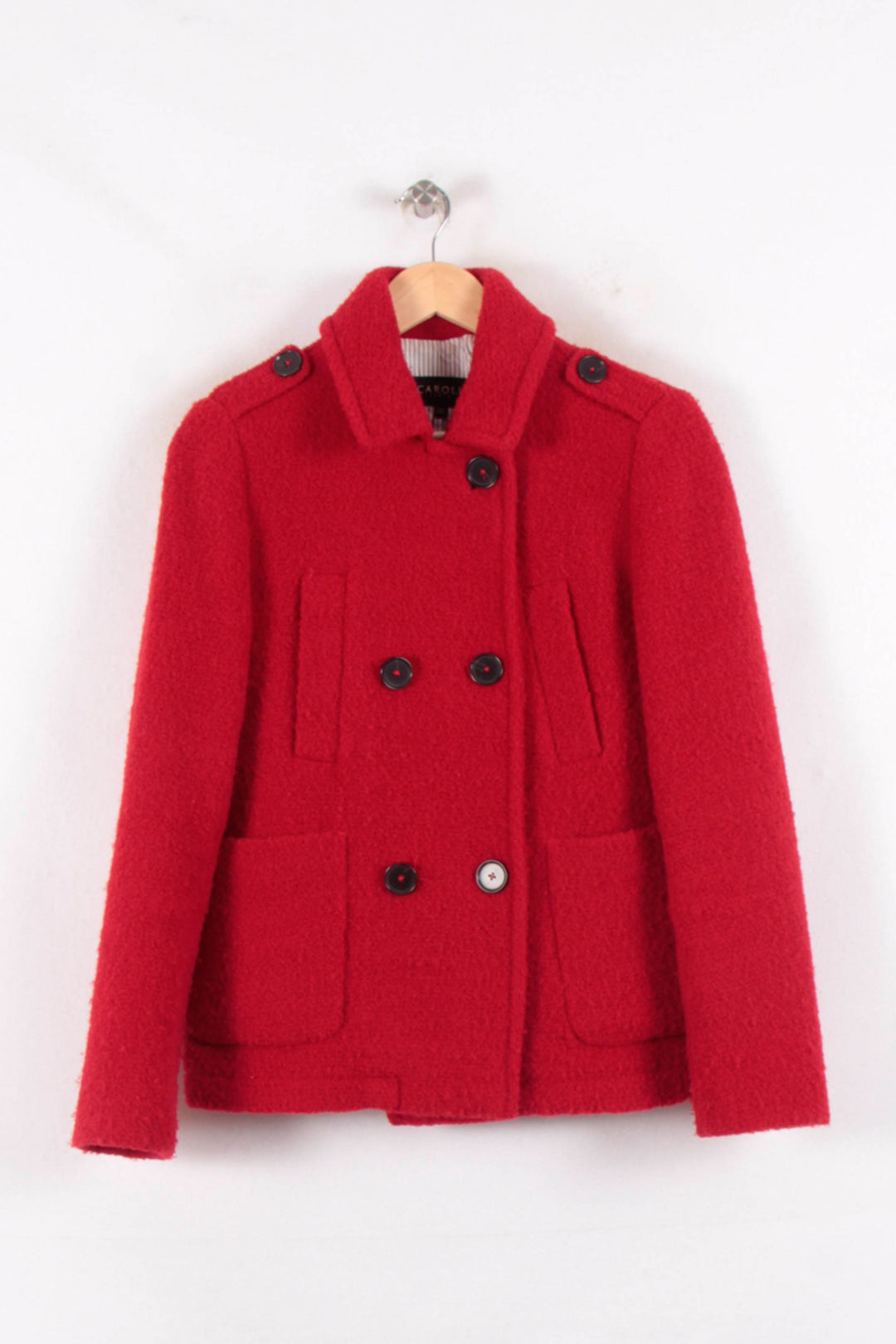 Cabans Rouge - Taille S/36 de la marque Caroll | PARAD81455 - Vendu par Paradigme - Image 2
