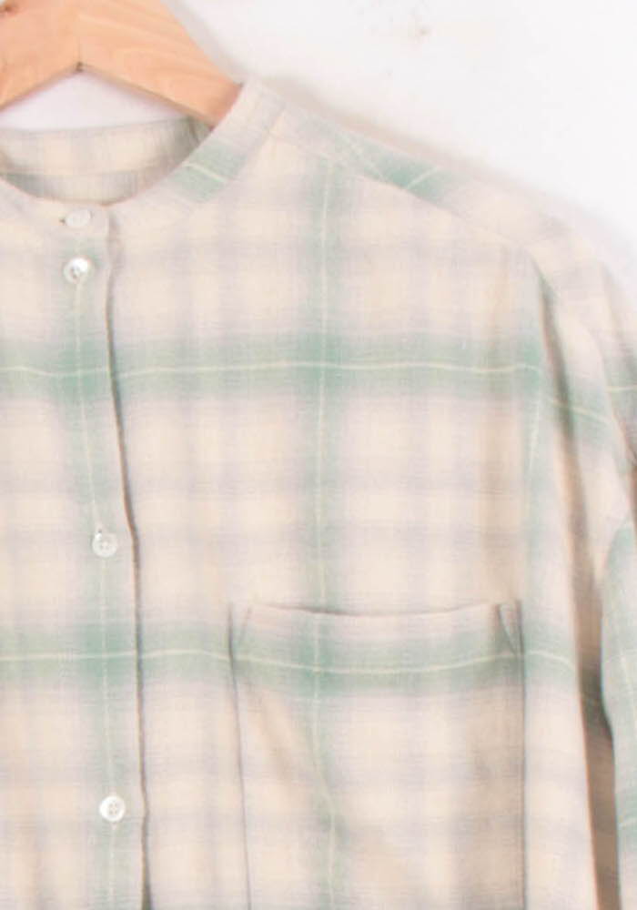 Chemise à Carreaux Verte et Beige - Taille S/36 de la marque Bellerose | PARAD81460 - Vendu par Paradigme - Image 3