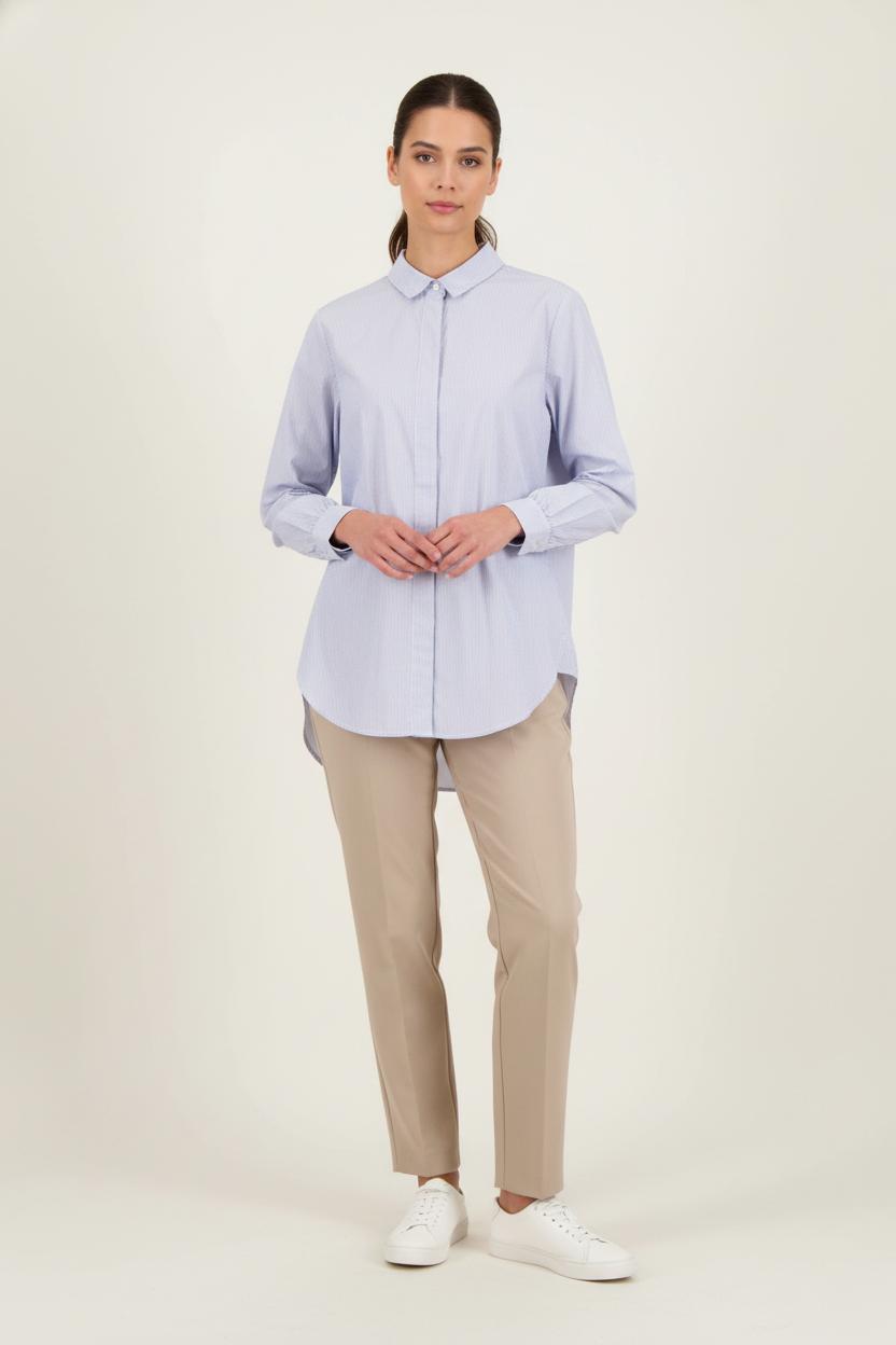 Chemise Rayée Bleu et Blanc - Taille S/36 de la marque ZAPA | PARAD81462 - Vendu par Paradigme - Image 1