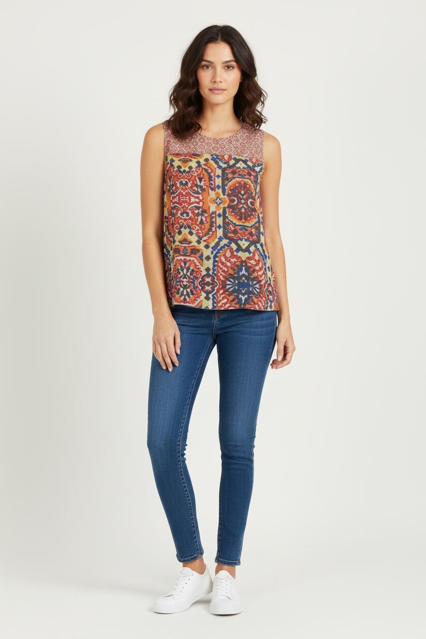 Débardeur Multicolore - Taille S/36 de la marque La Fée Maraboutée | PARAD81465 - Vendu par Paradigme - Image 1