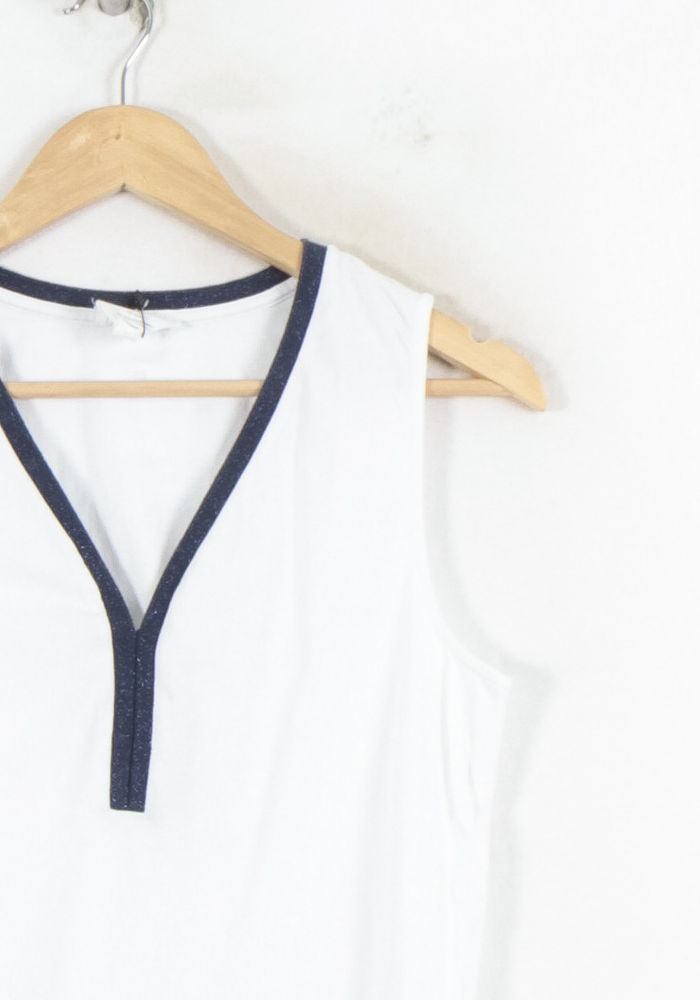 Débardeur Blanc et Bleu - Taille S/36 de la marque Maison 123 | PARAD81466 - Vendu par Paradigme - Image 3