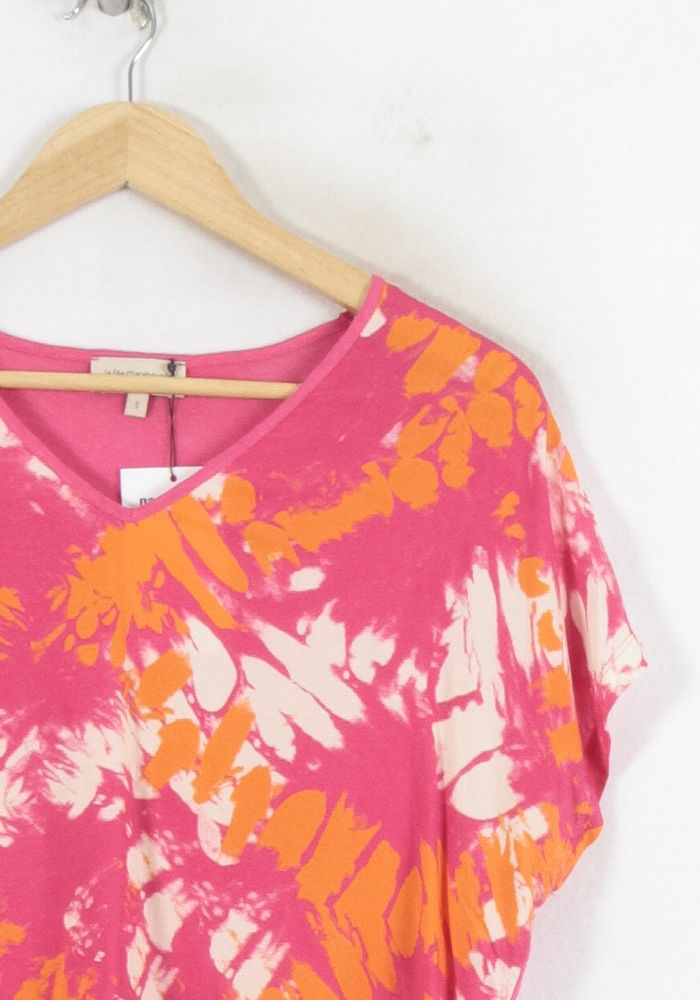 T-shirt Rose et Orange - Taille S/36 de la marque La Fée Maraboutée | PARAD81467 - Vendu par Paradigme - Image 3