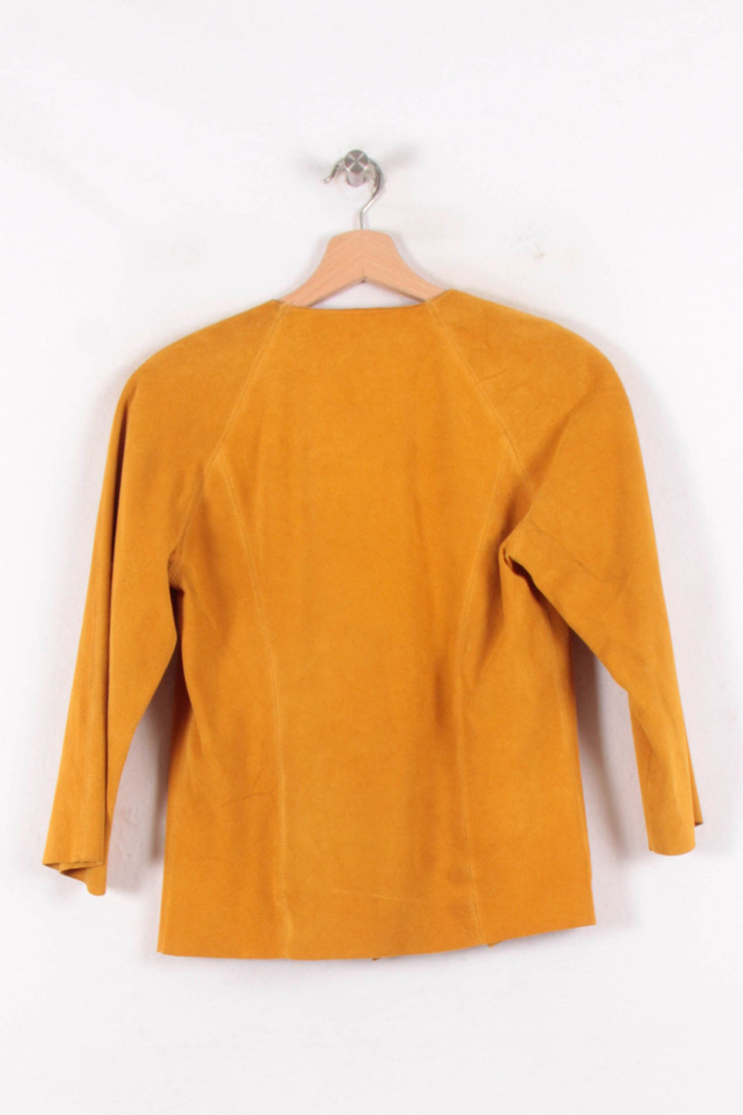Veste en Cuir Orange - Taille M/38 de la marque La Fée Maraboutée | PARAD81476 - Vendu par Paradigme - Image 4