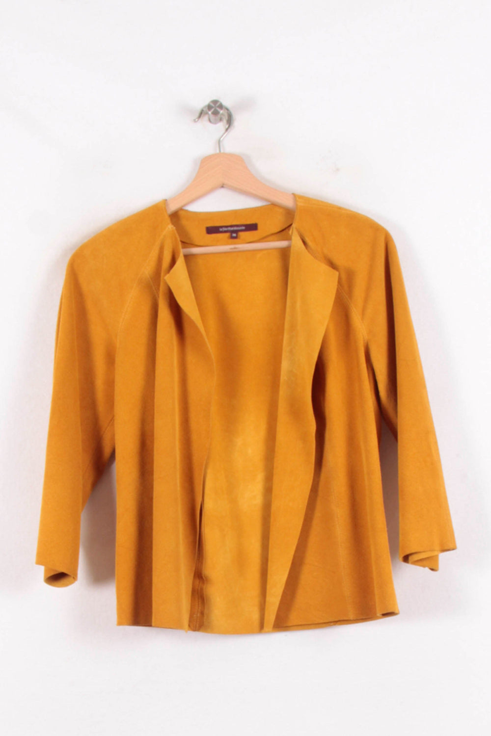 Veste en Cuir Orange - Taille M/38 de la marque La Fée Maraboutée | PARAD81476 - Vendu par Paradigme - Image 2