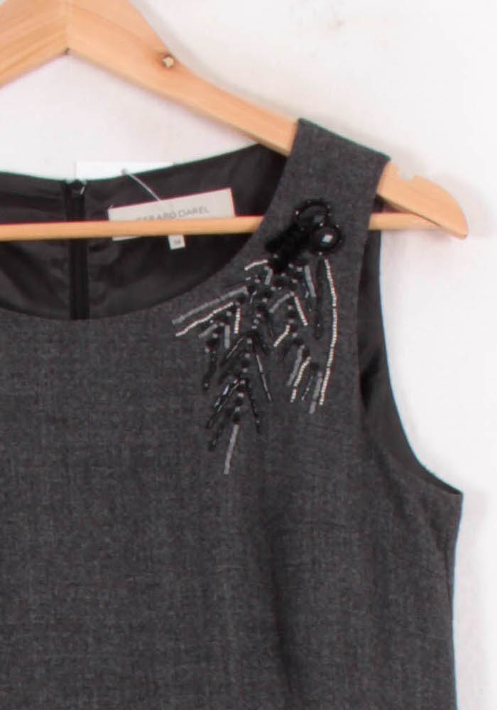 Robe Droite Grise - Taille M/38 de la marque Gerard Darel | PARAD81478 - Vendu par Paradigme - Image 3
