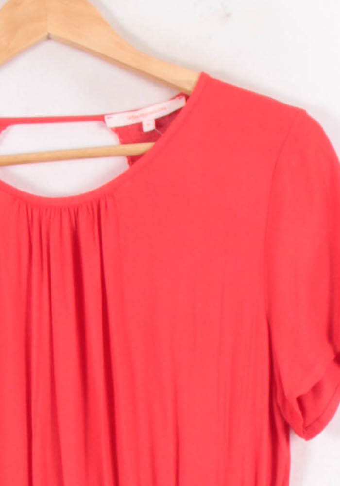 Robe Mi-Longue Rouge - Taille S/36 de la marque La Fée Maraboutée | PARAD81488 - Vendu par Paradigme - Image 3