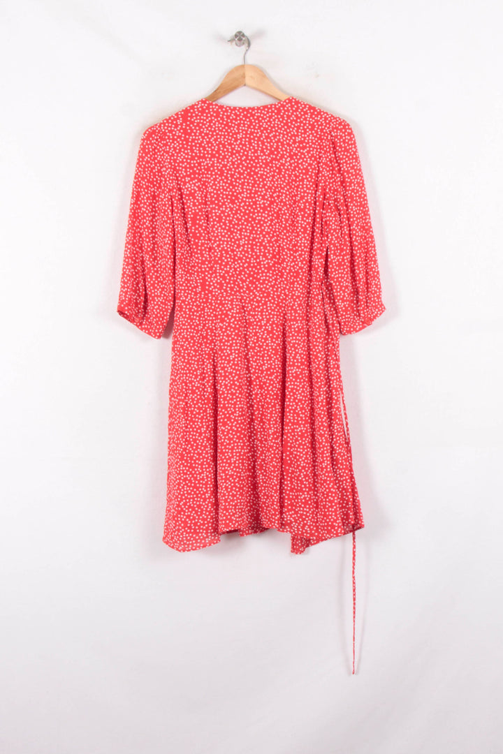 Robe portefeuille rouge et blanche - Taille S/36 de la marque Sud express | PARAD81489 - Vendu par Paradigme - Image 4