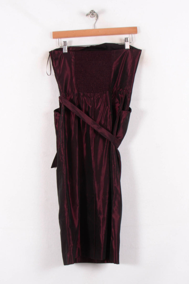 Robe Midi Bordeaux - Taille M/38 de la marque Agnès b. | PARAD81490 - Vendu par Paradigme - Image 4