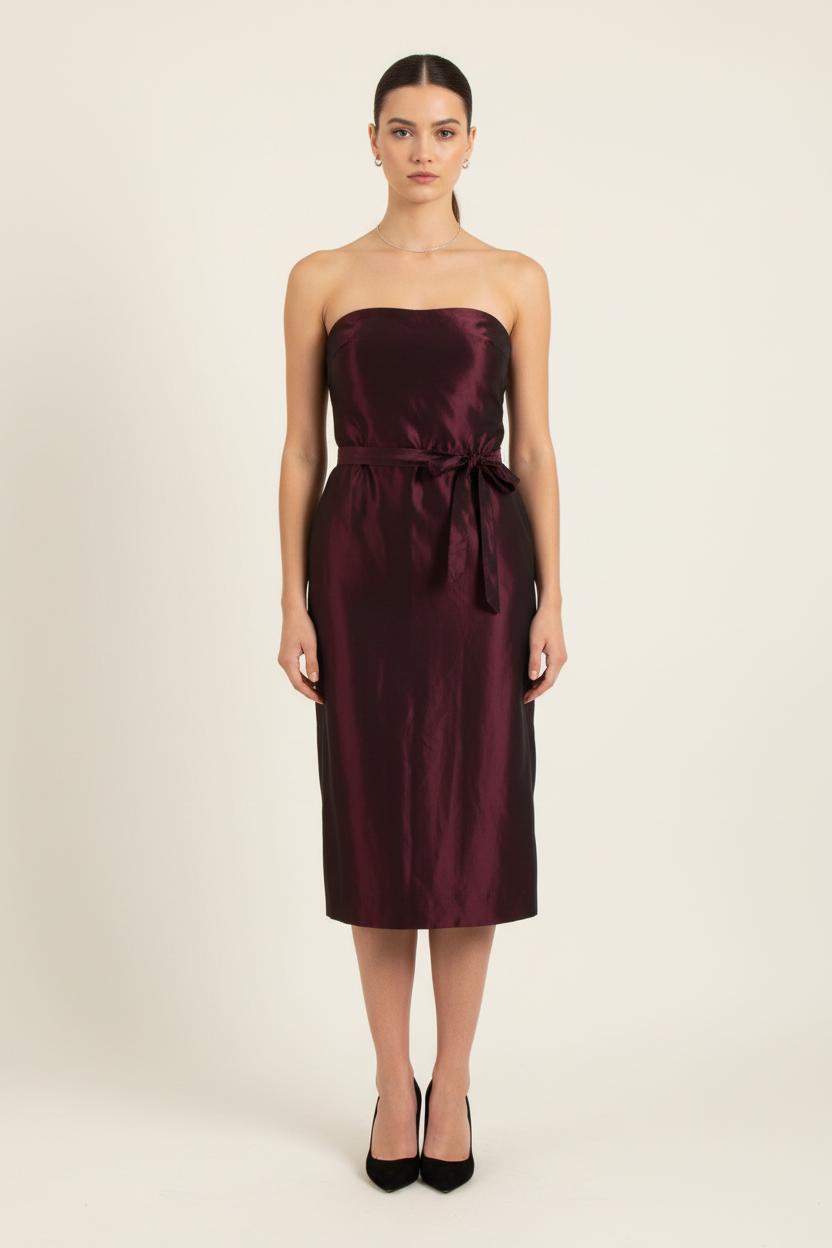 Robe Midi Bordeaux - Taille M/38 de la marque Agnès b. | PARAD81490 - Vendu par Paradigme - Image 1