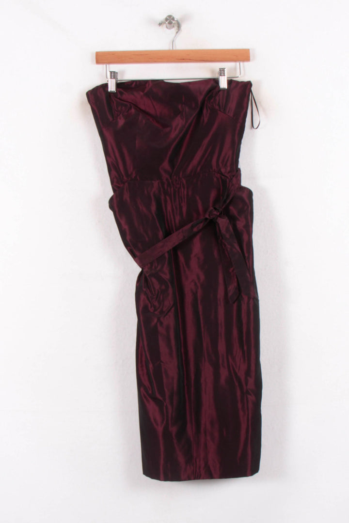 Robe Midi Bordeaux - Taille M/38 de la marque Agnès b. | PARAD81490 - Vendu par Paradigme - Image 2