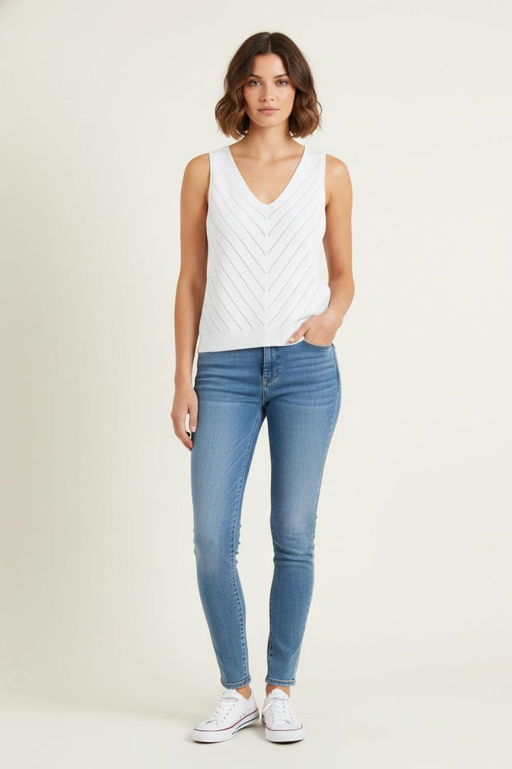 Débardeur Blanc - Taille XS/34 de la marque Caroll | PARAD81506 - Vendu par Paradigme - Image 1