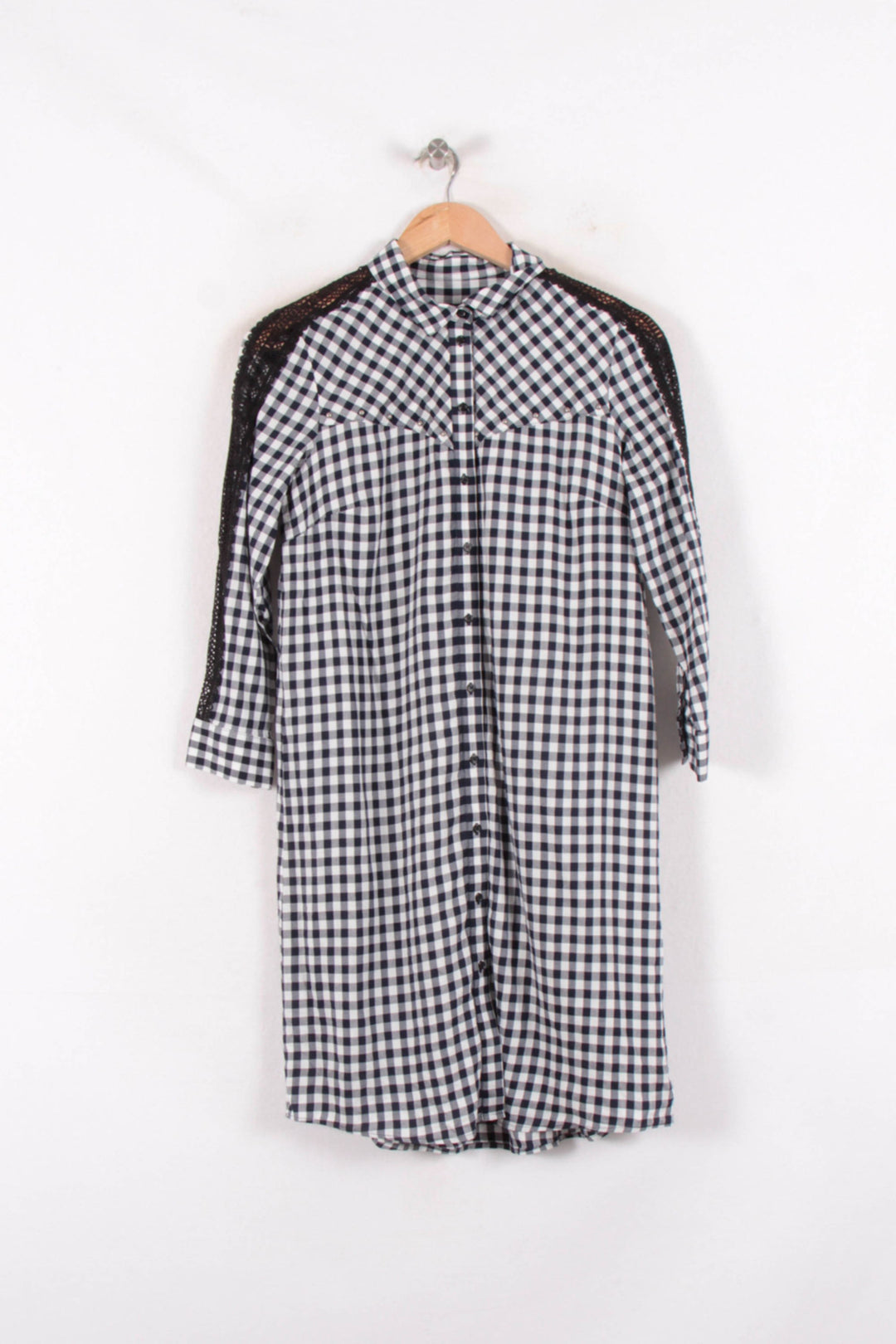 Robe Chemise Noire et Blanche - Taille S/36 de la marque IKKS | PARAD81513 - Vendu par Paradigme - Image 2