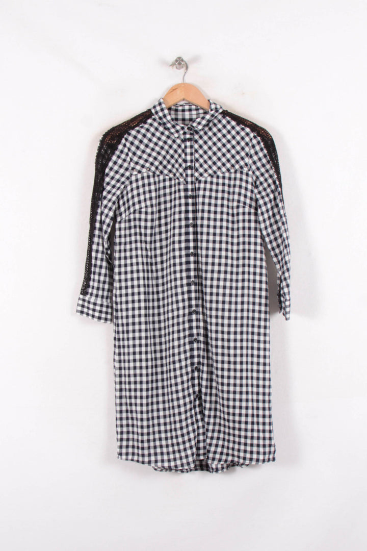 Robe Chemise Noire et Blanche - Taille S/36 de la marque IKKS | PARAD81513 - Vendu par Paradigme - Image 2