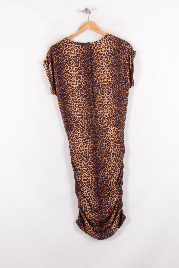 Robe Courte Marron et Beige - Taille M/38 de la marque Maje | PARAD81515 - Vendu par Paradigme - Image 2