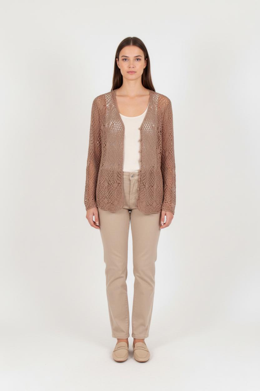 Cardigan Marron - Taille M/38 de la marque Caroll | PARAD81522 - Vendu par Paradigme - Image 1