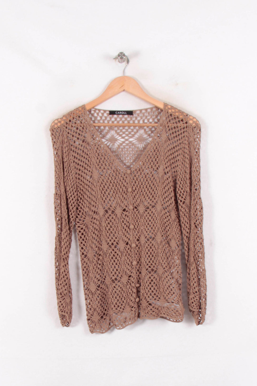 Cardigan Marron - Taille M/38 de la marque Caroll | PARAD81522 - Vendu par Paradigme - Image 2