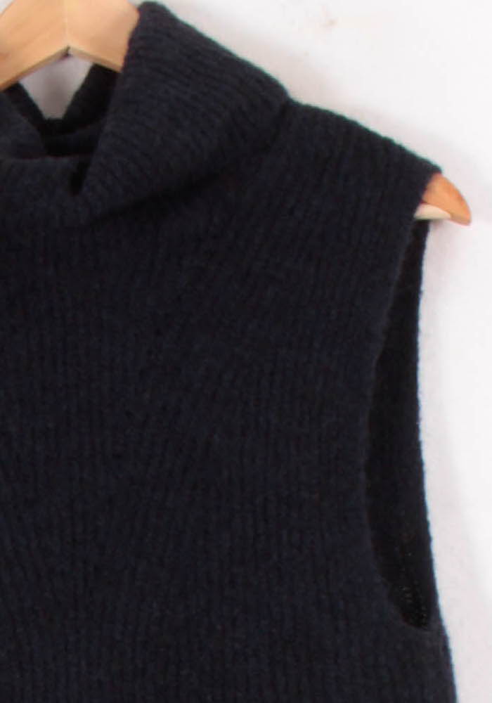 Pull Sans Manches Bleu - Taille XS/34 de la marque Caroll | PARAD81523 - Vendu par Paradigme - Image 3