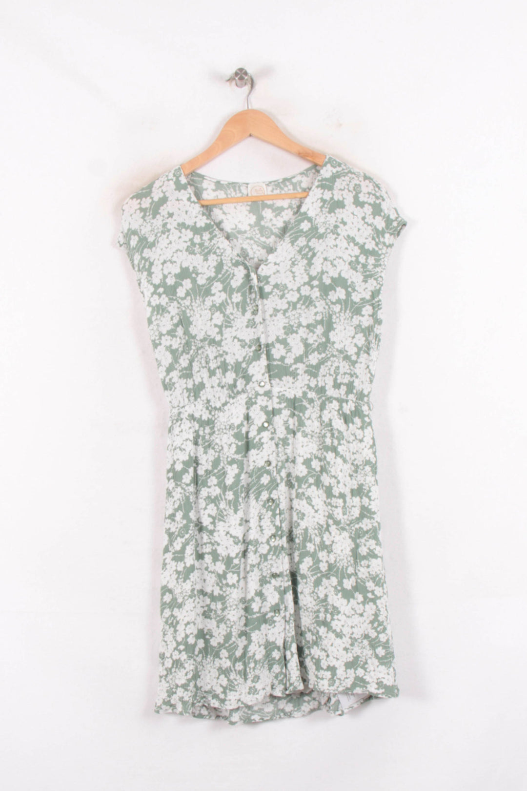 Robe Fleurie Verte et Blanche - Taille S/36 de la marque Des petits hauts | PARAD81524 - Vendu par Paradigme - Image 2