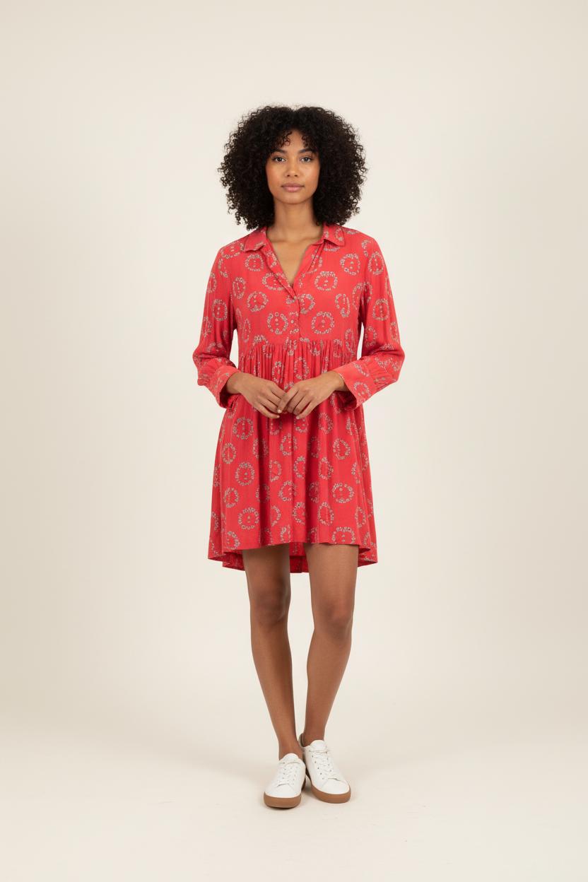 Robe Courte Rouge - Taille M/38 de la marque Sandro | PARAD81526 - Vendu par Paradigme - Image 1