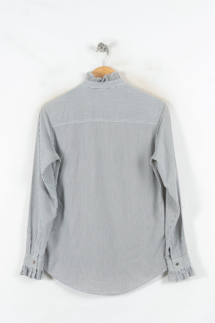 Chemise Rayée Grise et Blanche - Taille XS/34 de la marque The Kooples | PARAD81547 - Vendu par Paradigme - Image 4