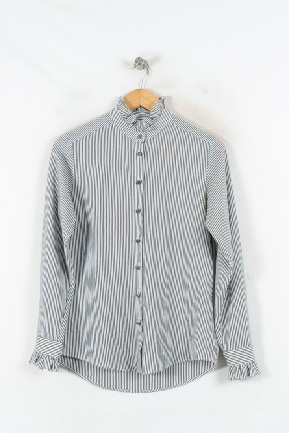 Chemise Rayée Grise et Blanche - Taille XS/34 de la marque The Kooples | PARAD81547 - Vendu par Paradigme - Image 2