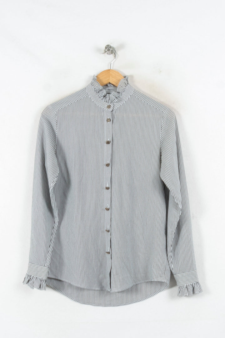 Chemise Rayée Grise et Blanche - Taille XS/34 de la marque The Kooples | PARAD81547 - Vendu par Paradigme - Image 2