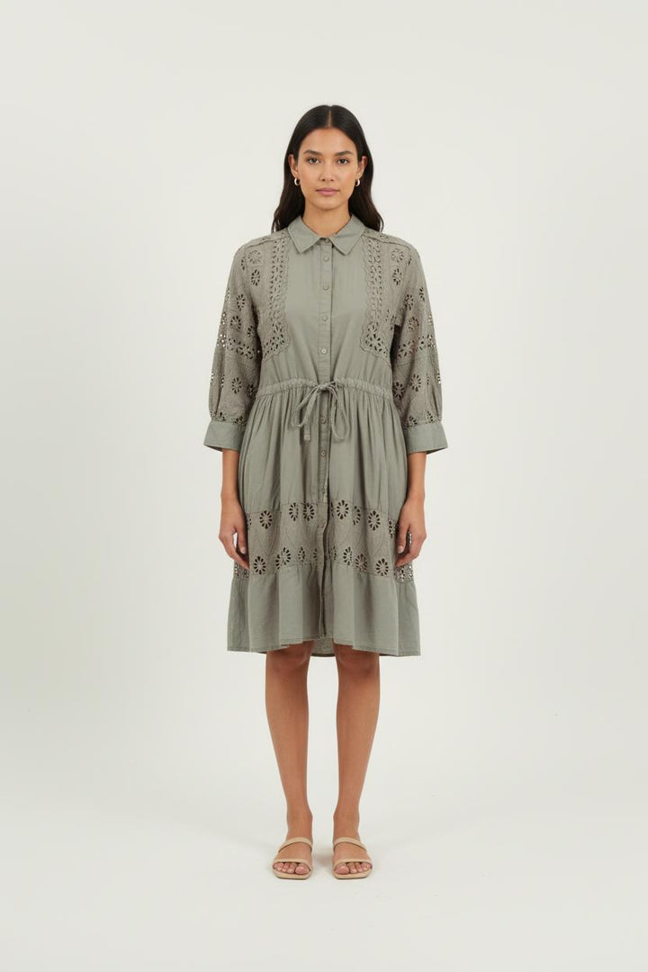 Robe Chemise Verte - Taille L/40 de la marque Sud express | PARAD81581 - Vendu par Paradigme - Image 1