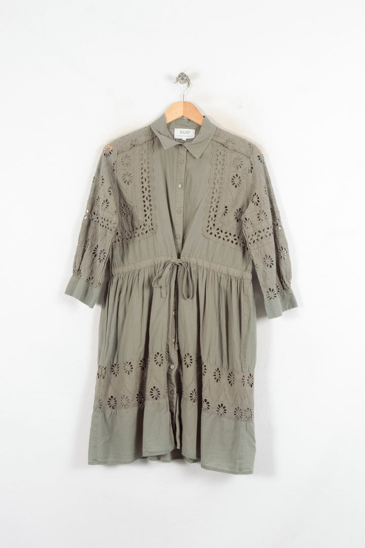 Robe Chemise Verte - Taille L/40 de la marque Sud express | PARAD81581 - Vendu par Paradigme - Image 2