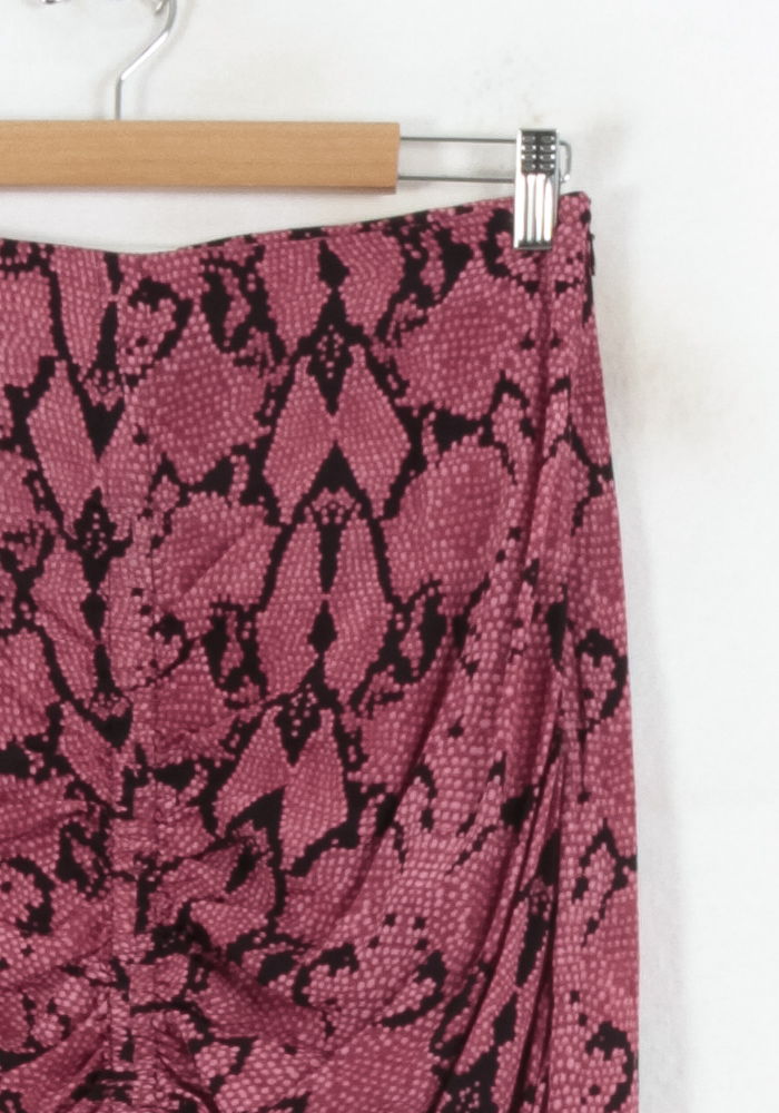 Jupe Midi Bordeaux et Noire - Taille L/40 de la marque ba&sh | PARAD81612 - Vendu par Paradigme - Image 3