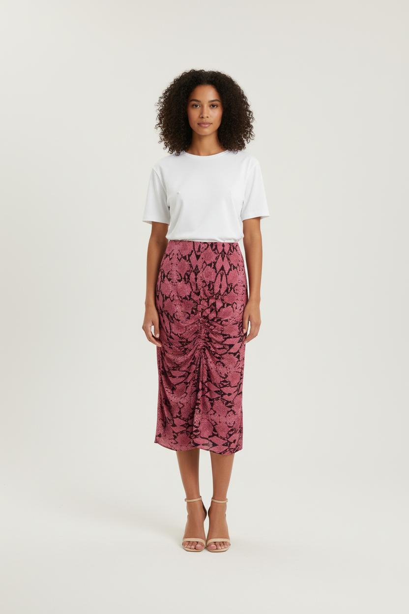 Jupe Midi Bordeaux et Noire - Taille L/40 de la marque ba&sh | PARAD81612 - Vendu par Paradigme - Image 1