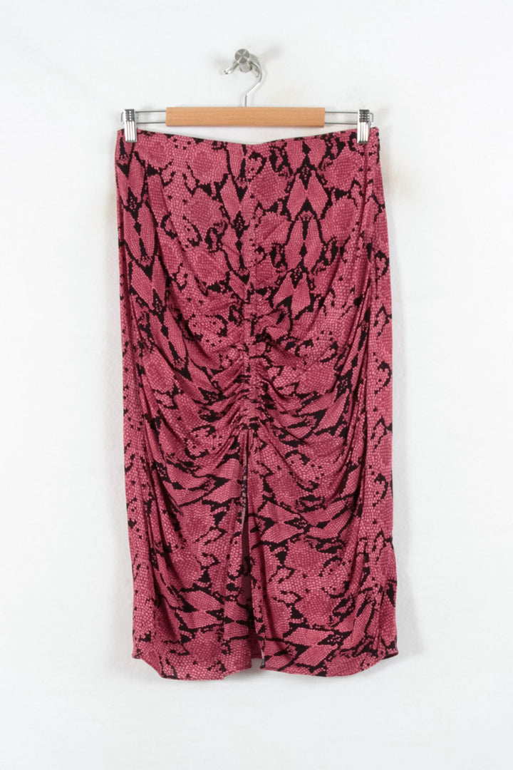 Jupe Midi Bordeaux et Noire - Taille L/40 de la marque ba&sh | PARAD81612 - Vendu par Paradigme - Image 2