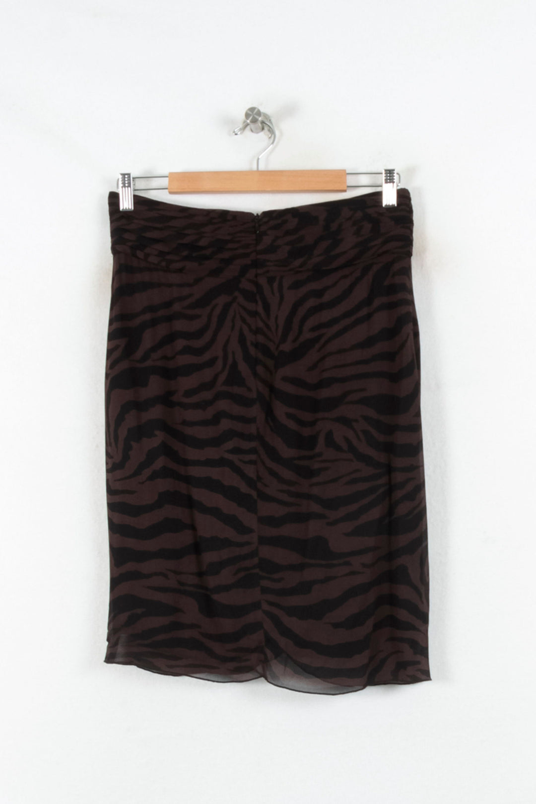 Jupe Drapée Marron et Noir - Taille L/40 de la marque ba&sh | PARAD81614 - Vendu par Paradigme - Image 4